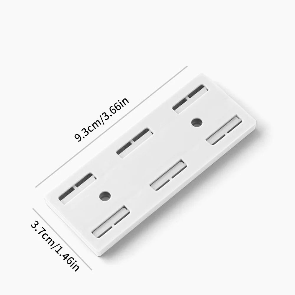 Toocki Self-Adhesive Power Socket Strip Fixator Wall Mounted Self Adhesive Punch Free Row Plug Holder for Kitchen Home Office